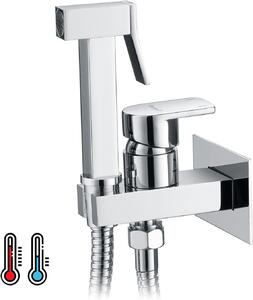 Miscelatore monocomando per bidet, finitura cromata, adatto per acqua fredda e calda