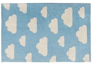 Tappeto da tappetino Blue Cloud Print 60 x 90 cm passatoia a pelo corto per la sala giochi dei bambini Beliani