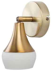 Set di 2 Lampade da Parete applique orientabili in metallo dorato Sconce Industrial Beliani