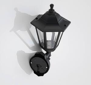 Lindby LED lampada da parete per esterni Iavo, nero, lanterna, 38cm, IP44