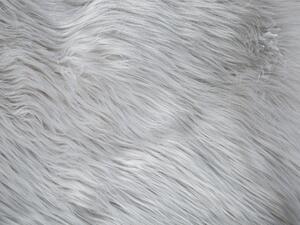 Copriletto in tessuto morbido grigio 200 x 220 cm Coperta in pelliccia sintetica Beliani