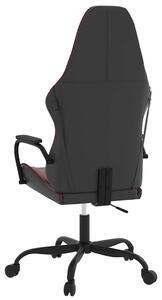 VidaXL Sedia da gioco con funzione massaggio in ecopelle nera e rosso vino