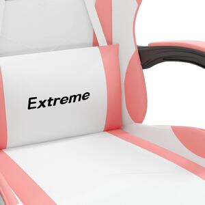 VidaXL Sedia da gioco girevole in ecopelle bianca e rosa
