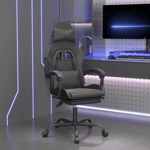VidaXL Sedia da gioco con poggiapiedi in ecopelle nera