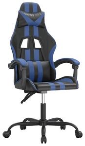 VidaXL Sedia da gioco girevole in ecopelle nera e blu