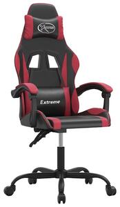VidaXL Sedia da gioco in ecopelle nera e rosso vino