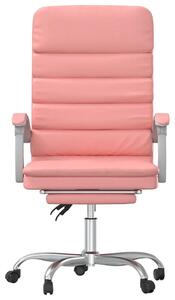 VidaXL Sedia da ufficio con funzione massaggio in Pelle finta rosa