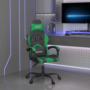 VidaXL Sedia da gioco girevole in Pelle finta nera e verde