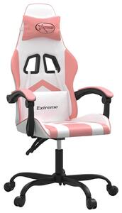 VidaXL Sedia da gioco in ecopelle bianca e rosa