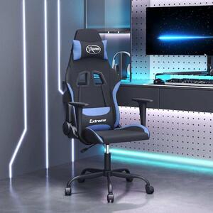 VidaXL Sedia da gioco in tessuto nero e blu