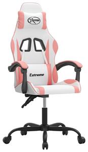 VidaXL Sedia da gioco in ecopelle bianca e rosa