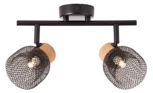 Lampada brillante Flaka spot tube 2flg nero opaco | 2x QT14, G9, 6W, adatto a lampade con base a spillo non incluse | teste orientabili | adatto a sorgenti luminose a LED
