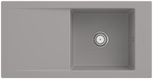 Lavello rettangolare Villeroy&Boch, lavello da cucina Timeline 60 Fossil grey, 100x51cm, reversibile