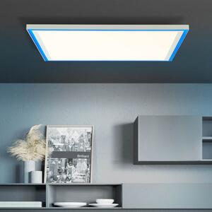 BRILLANTE pannello LED moderno a superficie LANETTE | 40x40cm | Lampada da soffitto dimmerabile con framelight RGB e telecomando | metallo/plastica