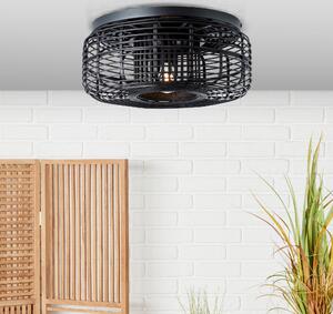 Plafoniera Crosstown 45cm legno scuro/nero