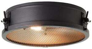 Lampada BRILLIANT, plafoniera Zois 34cm in corindone nero, metallo, 2x A60, E27, 28W, lampade standard (non incluse)