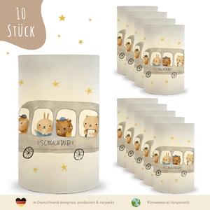 MeinBaby123® 10 pezzi lanterna decorazione tavolo iscrizione scuola | scuolabus