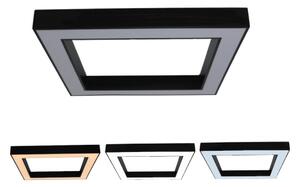 Plafoniera a LED 100W/230V 3000/4000/6500K 80x80 cm nera
