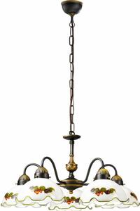 Kolarz 731.85.113 - Lampadario con catena NONNA 5xE27/75W/230V colore vino/fragola