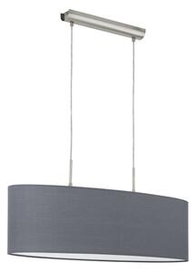 Eglo 55276 - Lampada a sospensione con cavo PASTERI 2xE27/60W/230V grigio