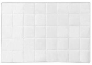 Copripiumino in cotone Japara bianco Imbottitura microfibra Taglia unica 135 x 200 cm Trapuntato per tutte le stagioni Lavabile in lavatrice Beliani