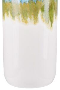 Vaso per fiori accessorio per la casa Vaso in gres porcellanato 31 cm rotondo Multicolore Beliani