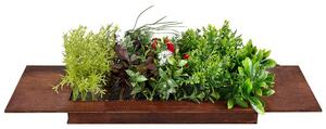 Decorazione con piante artificiali verde giardino verticale sintetico verde cornice accessorio tavolo Beliani