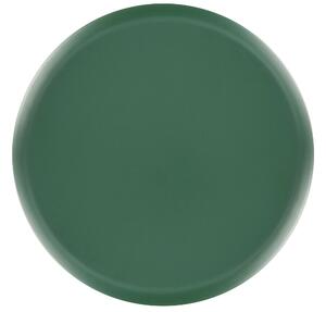 Vaso per Fiori Moderno con Piedistallo 28 x 28 x 50 cm in Metallo Verde Beliani