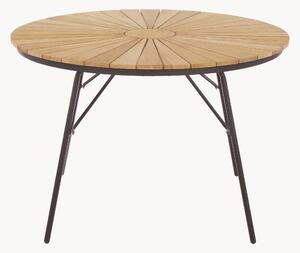 Tavolo da giardino rotondo con piano in legno di teak Ellen, varie misure