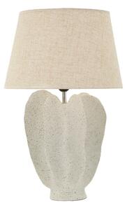 Lampada da tavolo color crema con paralume in tessuto (altezza totale 63 cm) Ester – Mauro Ferretti