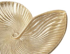 Portagioie svuota tasche in metallo dorato Porta anelli conchiglia di mare Decor motivo nautico Beliani