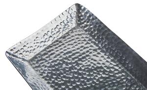 Portagioie svuota tasche rettangolare in metallo argentato Martellato Beliani