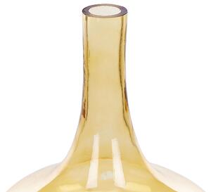 Vaso di fiori in vetro giallo colorato trasparente decorativo bottiglia di vetro accessorio per la casa Beliani