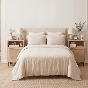 Costway Comodino moderno con anta in rattan e ripiano aperto, Tavolino da notte in legno per soggiorno e camera da letto Naturale