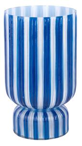 Vaso blu in vetro (altezza totale 26 cm) Rayado Retro – PT LIVING