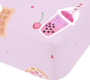 Lenzuolo con angoli per bambini rosa per letto singolo 90x190 cm Sweet Treats – Catherine Lansfield