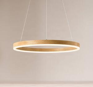 Lampada a sospensione Thelma Lucande, dimmerabile, Legno chiaro, Soggiorno / Sala da pranzo, Plastica, Moderno, Lampada a sospensione
