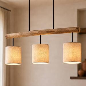 Lampada a sospensione Jorvan Lucande, dimmerabile, Bianco / Opale, Soggiorno / Sala da pranzo, Tessuto / Stoffa / Seta, Moderno, Lampada a sospensione