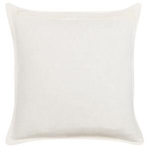 Set di 2 cuscini con federa rimovibile 45 x 45 cm color bianco camera da letto soggiorno Beliani