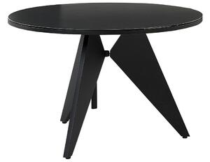 Tavolo da giardino metallo nero 110 cm tavolo da pranzo moderno per esterni Beliani