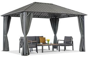 Gazebo da giardino Itaka 3x6 con tende antracite Garden Point