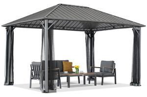 Gazebo da giardino Itaka 3x6 con zanzariera antracite Garden Point