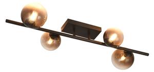 Brilagi - Lampadario LED da soffitto a montaggio superficiale MILLA 4xG9/3W/230V marrone/marrone fumé