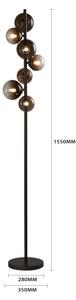 Brilagi - Lampada da terra a LED MILLA 7xG9/3W/230V marrone/marrone fumé