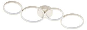 Plafoniera Lindby, Evengeline, Beige, Soggiorno, Metallo, Moderno