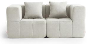 MILYSOFA SOFABULOUS Divano modulare lineare, a due posti, in raffinato tessuto bouclé, color crema-beige