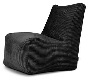 Puof a sacco nero con rivestimento in velluto a coste Seat Lounge – SLOWDOWN
