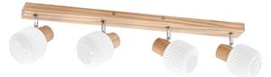 Plafoniera Lindby, Darla, dimmerabile, Legno, Corridoio, Legno