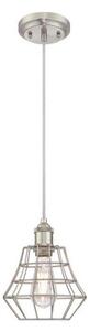 Westinghouse 6337240 - Lampadario sospeso con cavo NATHAN 1xE27/60W/230V argento