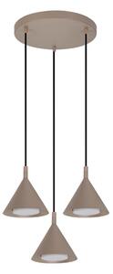 Brilagi - Lampadario a sospensione su cavo CONE TRIPLE ROUND 3xGX53/15W/230V beige